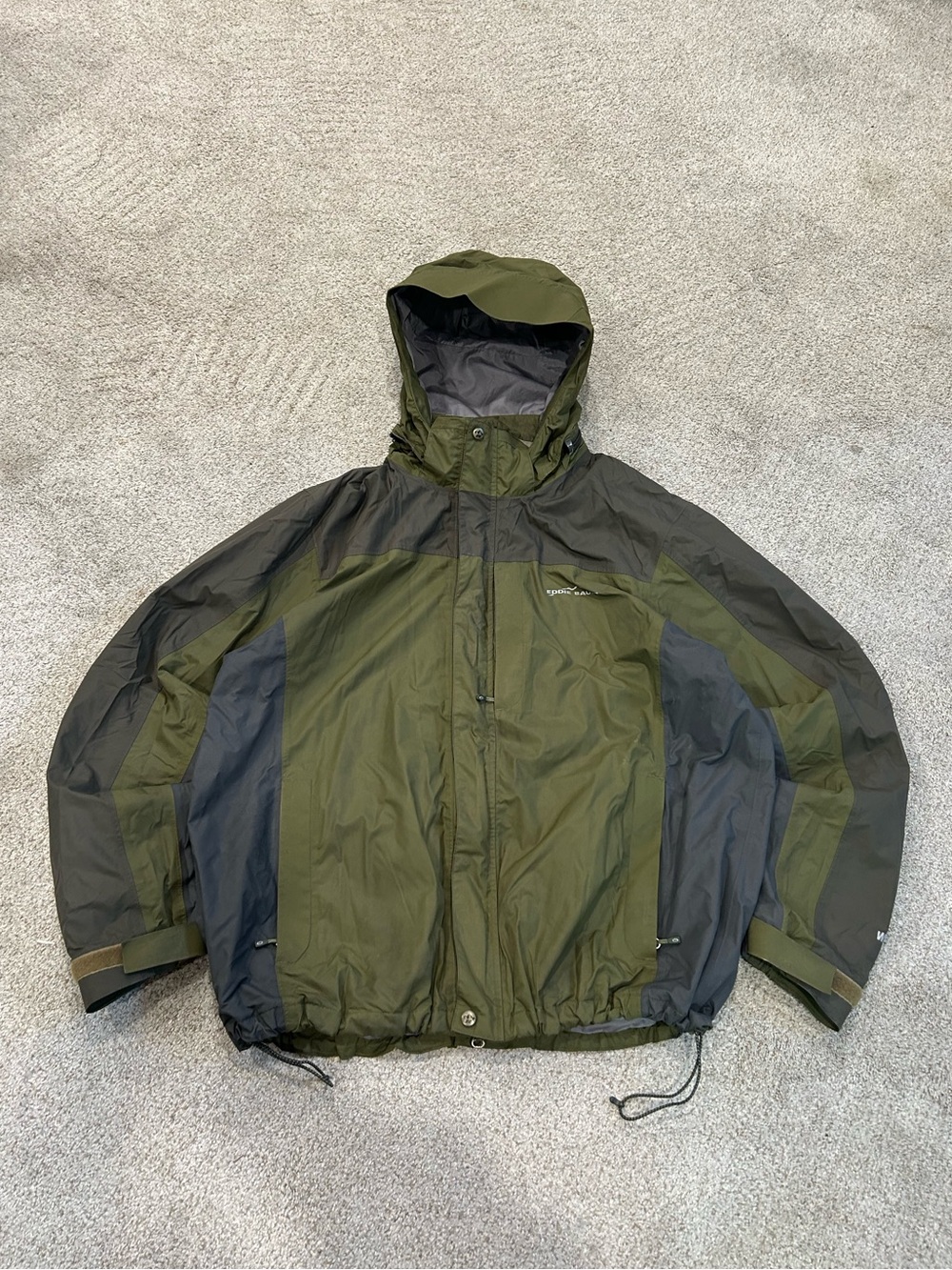 Eddie Bauer WeatherEdge Waterproof Shell Jacket Olive Green | L
